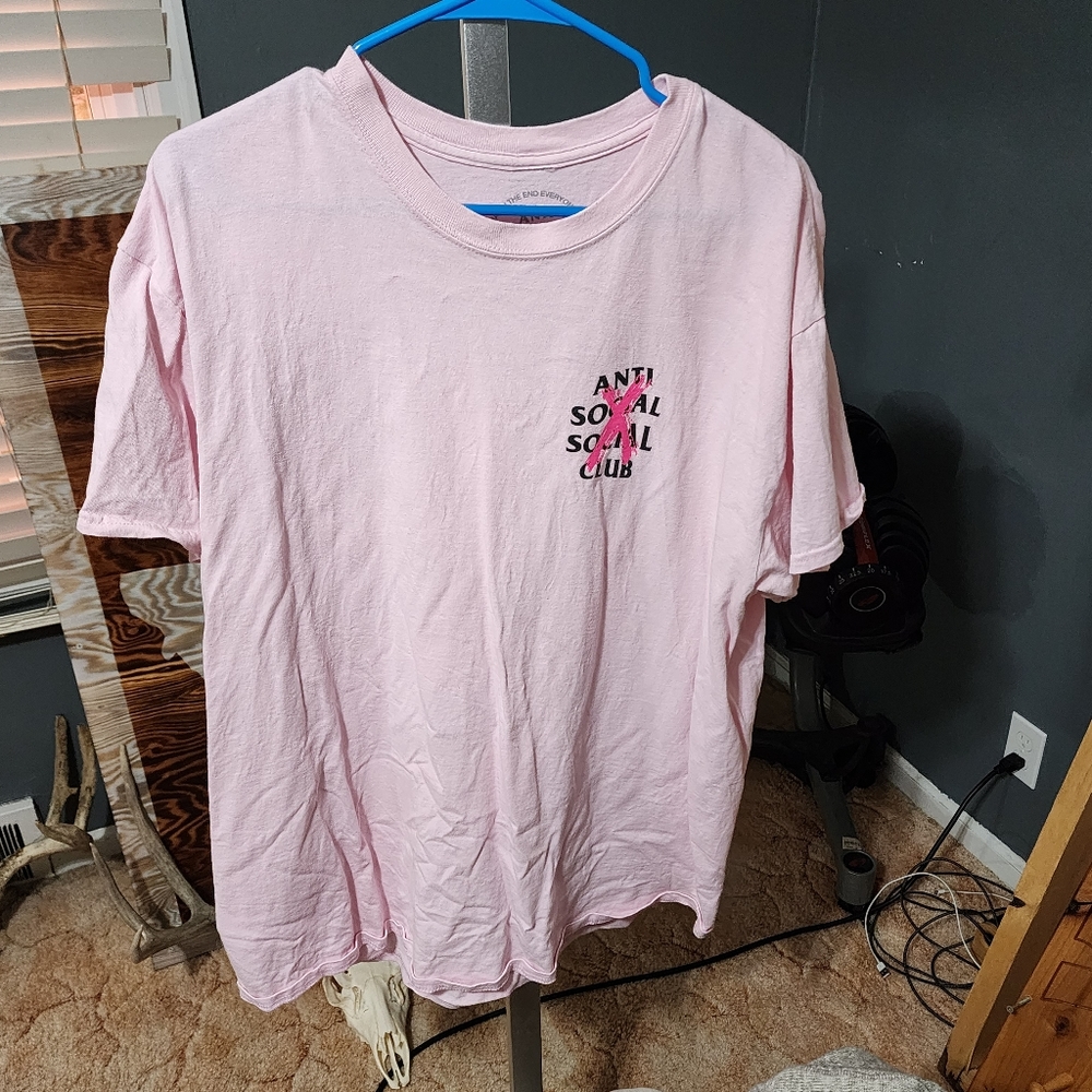 Anti Social Social Club XL Pink on Pink shirt
